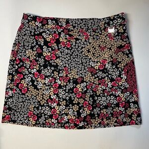 Floral Black Skirt